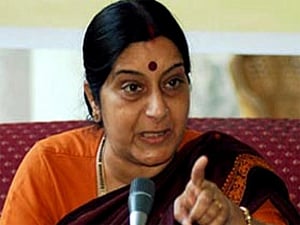 Government vetting of coal scam report is serious: Sushma Swaraj