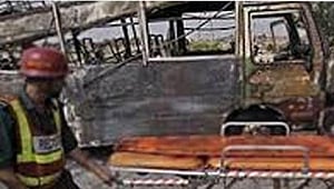 15 Pakistani kids die in school van cylinder blast