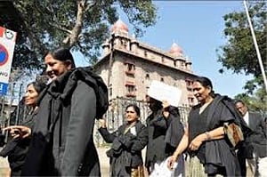 lawyers of Delhi High Court on strike