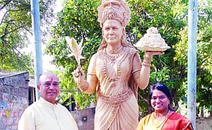 Sonia now deity in a temple!