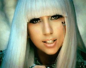 Gaga uses tape to shape her face