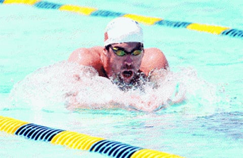 Phelps having fun in the pool again