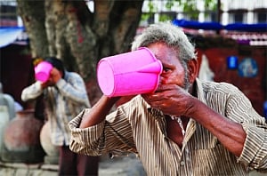 Dust storm brings relief from scorching heat
