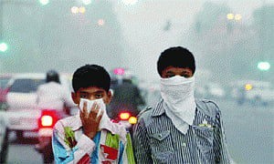 On a bad air day, wear a mask!