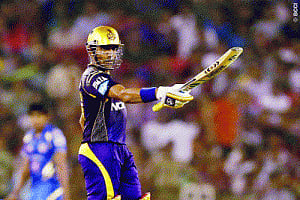 Uthappa's 80 guides KKR to win over MI