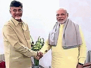 Modi, Rajnath congratulate Chandrababu on good show in AP
