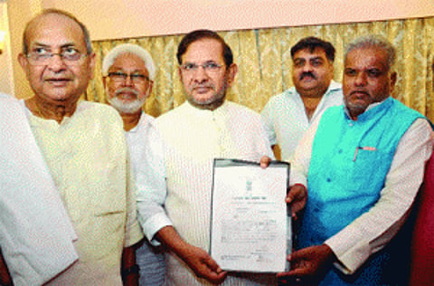 Sharad Yadav elected unopposed to RS