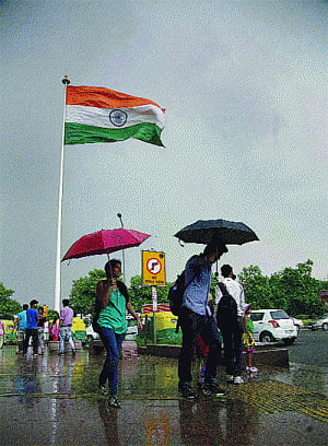 Rain, hail bring respite from blistering heat