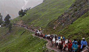 Amarnath Yatra resumes from Baltal, Pahalgam routes