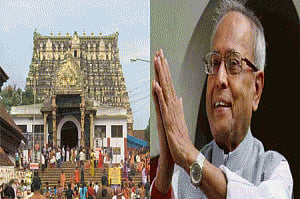 President offers prayers at Padmanabhaswamy Temple