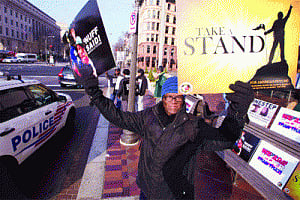 Protesters converge on Washington for big march over black deaths