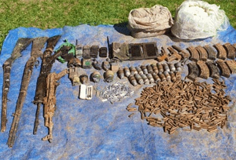 Arms cache recovered from militant hideout in Doda