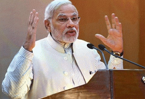 Follow Mukherjee's advice on values: Modi