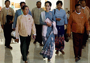 Election winners, and losers, return to Myanmar parliament