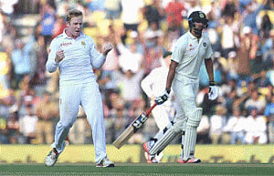 India capitulate for 215 before hitting back on Day 1