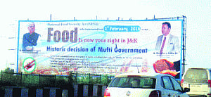 BJP, PDP get into poster war over Food Security Act