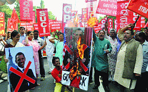 left parties protest US Prez Obama's India visit