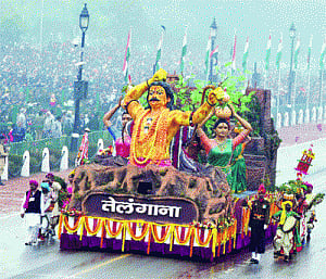 Parade tableaux show their true colours