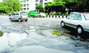 Delhi's roads have more craters than the moon