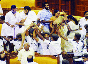 Black day in Kerala House over 'tainted' FM