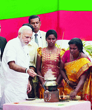Modi wipes Tamil tears in Jaffna