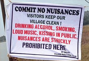 Goa village bans kissing in public