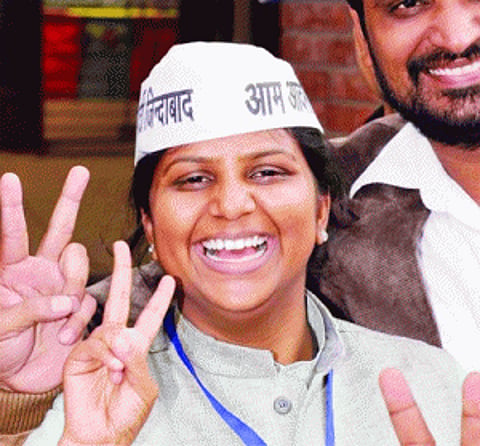 AAP MlA Rakhi's brother accused of 'belting' wife