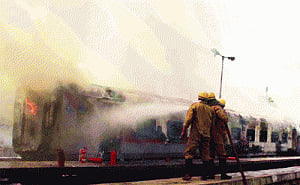 6 coaches of 2 Rajdhani trains gutted in mysterious blaze