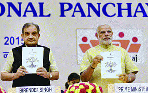 PM calls for end to 'sarpanch-pati' culture