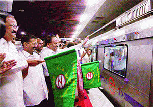 THRIll OFF THE RAIlS! Queuing up to take the first ride from ITO Metro