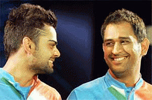 Kohli keeps wickets to give Dhoni a one-over break