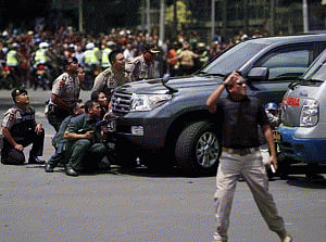 At least four dead in Jakarta explosions, shooting