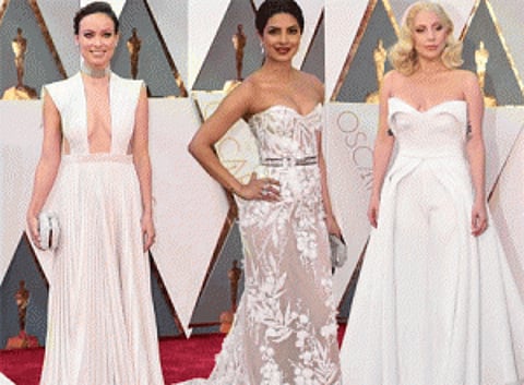 Oscars 2016: Priyanka Chopra, lady Gaga stun in white ensembles