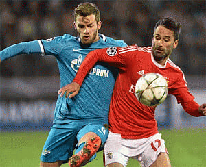 Benfica beat Zenit to advance to Champions league quarters