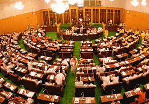 Telagana Assembly adjourned briefly on HCU issue