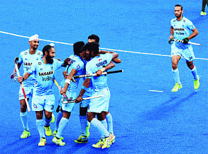 India hit Malaysia for a six