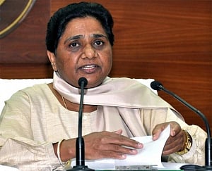 Mayawati hit outs at Modi govt, Akhilesh Yadav
