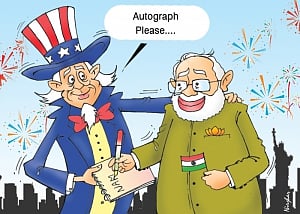 When US lawmakers stormed Prime Minister Modi for autograph