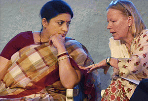 Irani asks parents, teachers to practice yoga with kids