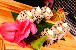 Sushi in a palette