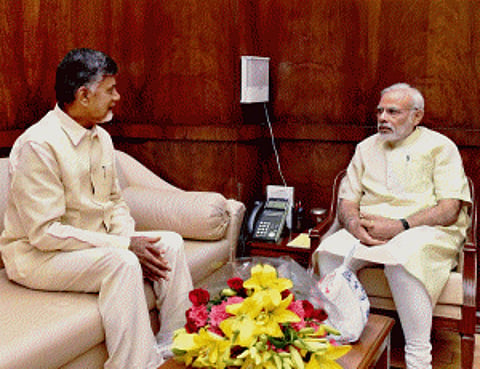 Naidu hits out at ally BJP over AP special status pvt bill