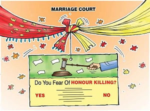 Court marriage to save love birds from honour killing