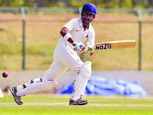 Gambhir, Agarwal lead with 50's