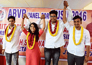 ABVP bags three seats, NSUI makes comeback in DUSU