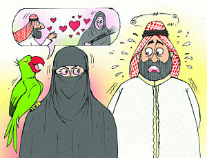 Parrot spills beans on libertine husband