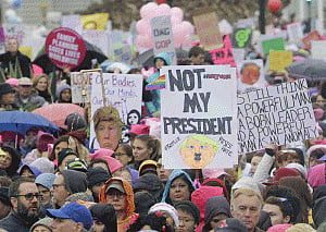Millions join anti Trump march across US