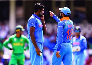 Kohli defends Ashwin's performance