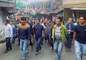 GJM activists burn copies of GTA accord in hills
