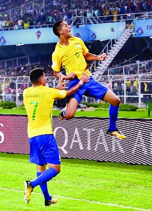 Brazil's Paulinho too strong for Germans