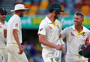 Warner, Bancroft usher Australia to cusp of Ashes Test victory